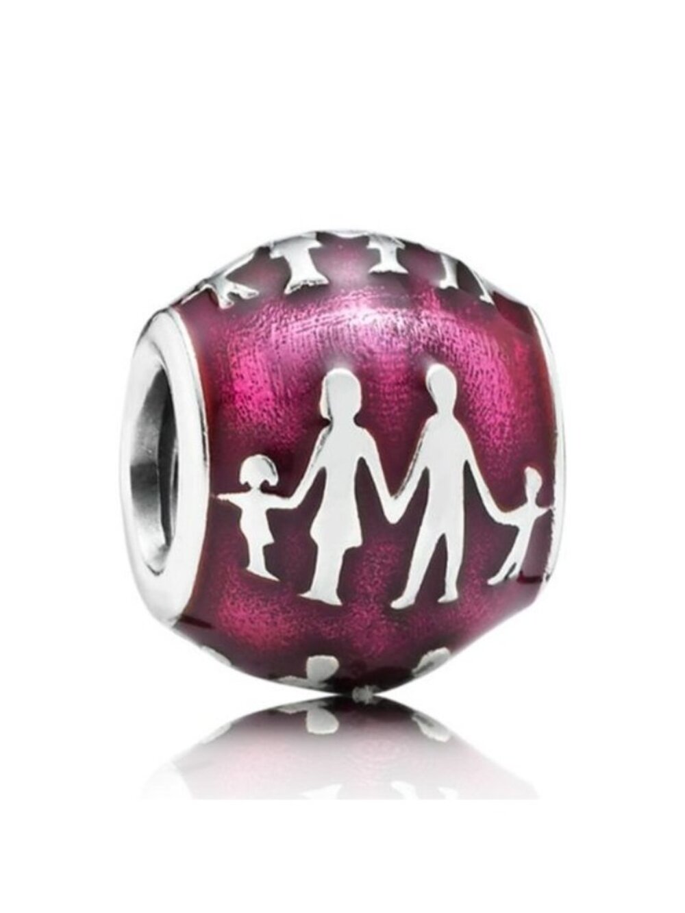 Pandora Sterling Silver Family Silhouettes Charm w/Violet Enamel - 791399en62